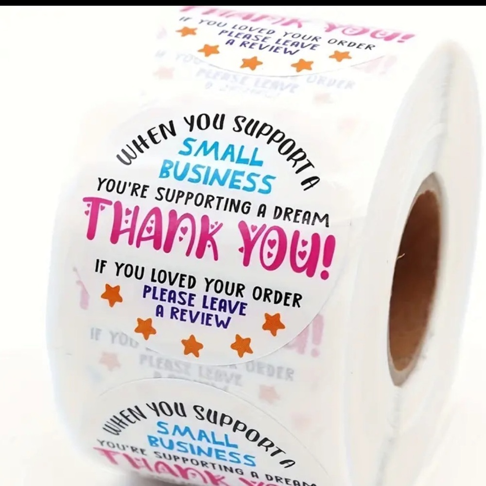 New 500 pieces Thank You Rainbow Stickers
